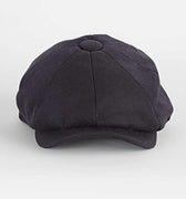 Plain Navy Cashmere Made In England Gatsby Cap
