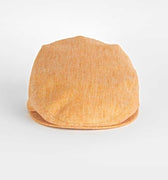 Plain Orange 100% Linen Flat Cap