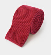 Plain Red Knitted Cashmere Tie