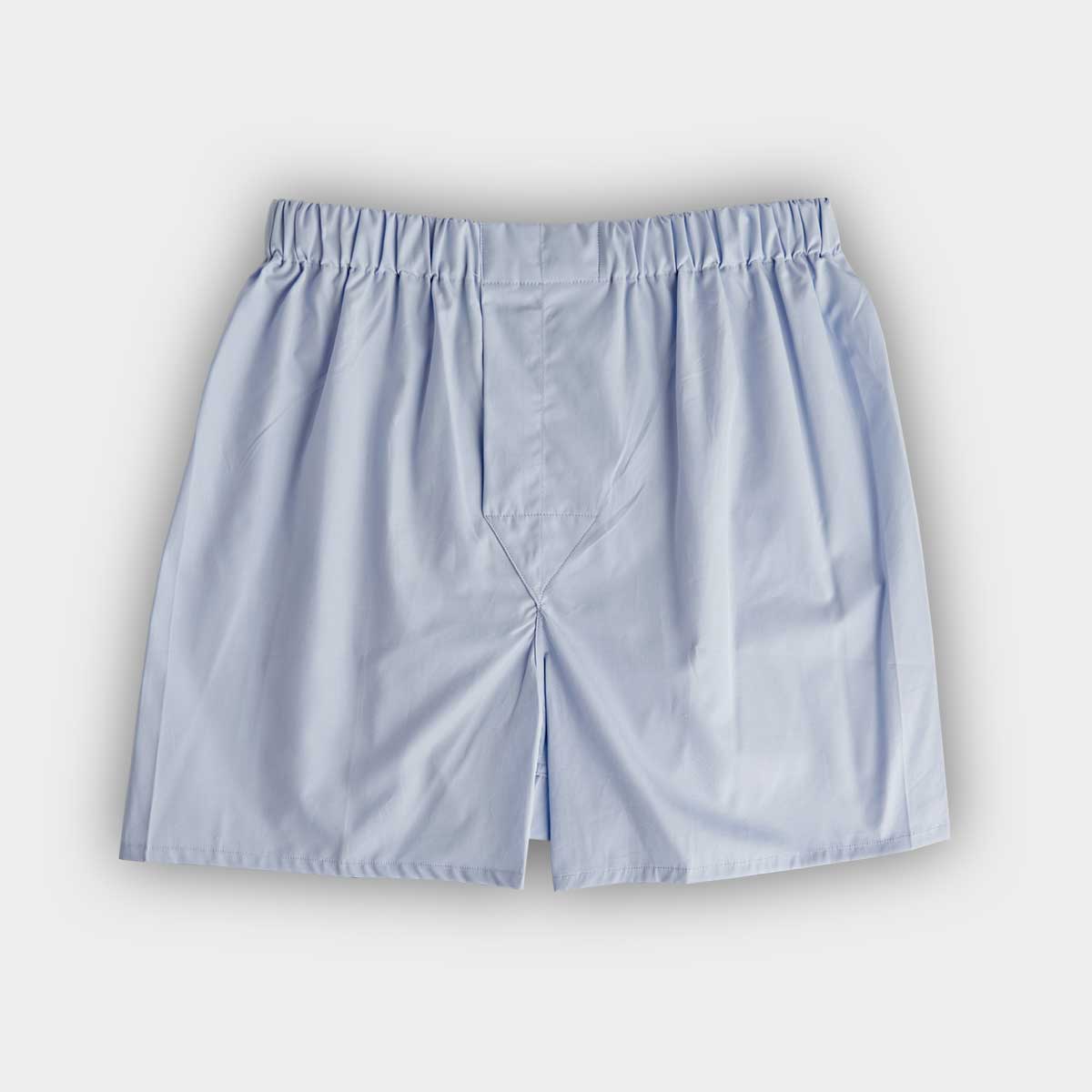 Classic Sky Blue Cotton Poplin Boxer Shorts