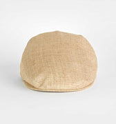 Plain Tan 100% Linen Flat Cap