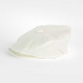 Plain White Linen Gatsby Cap