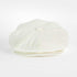 Plain White Linen Gatsby Cap