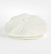 Plain White Linen Gatsby Cap