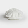 Plain White Linen Gatsby Cap