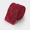 Porpora & White Spot Knitted Silk Tie
