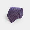 Purple Geometric Basketweave Silk Tie