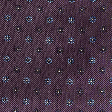 Purple Miniature Floral Motif Silk Tie