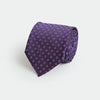 Purple Repeated Floral Woven Silk Tie
