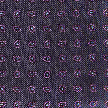 Purple Small Bean Motif Silk Tie