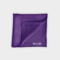 Purple & White Small Spot Silk Pocket Square