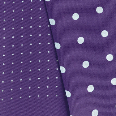 Purple & White Spot Silk Tubular Scarf