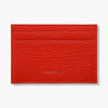 Red Calf Leather Double Sided Card Holder