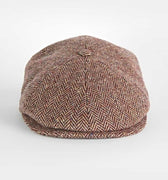 Red & Cream Wool Herringbone Toni Cap