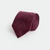 Red Geometric Basketweave Silk Tie