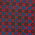 Red Mosaic Printed Silk Tie