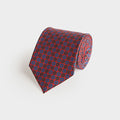 Red Mosaic Printed Silk Tie