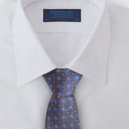 Royal Blue Blossom Motif Silk Tie