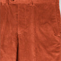 Rust Cotton Corduroy Trousers