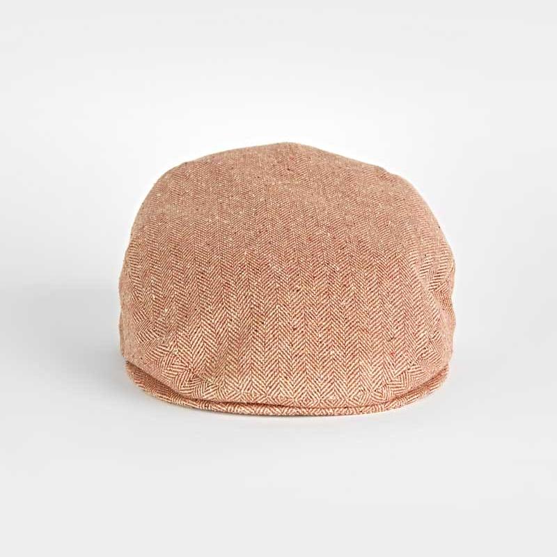 Rust Cap Rust Herringbone Silk Flat Cap | Bates Hats – Hilditch & Key