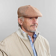 Rust Herringbone Silk Toni Cap
