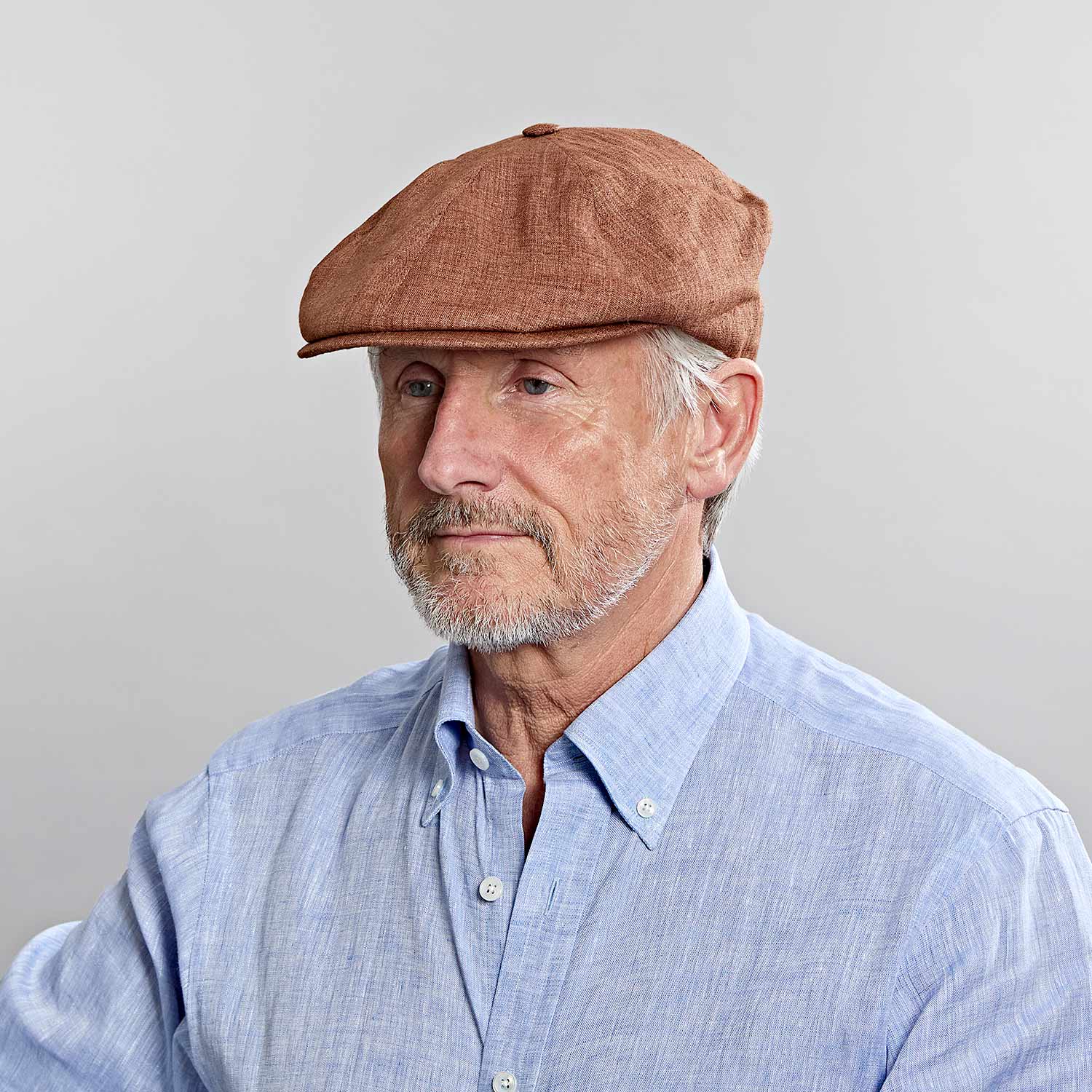 Rust Cap Plain Rust Linen Toni Cap | Bates Hatters of London – Hilditch & Key