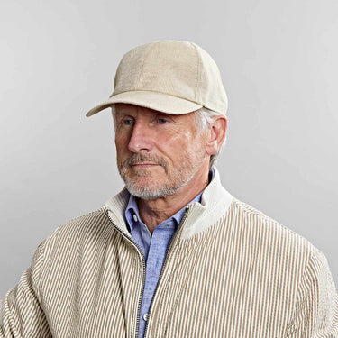 Sand Hopsack Linen Baseball Cap