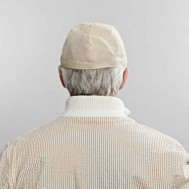 Sand Hopsack Linen Baseball Cap