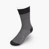 Short Dark Grey & White Pin Dot Cotton Socks