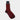 Short Dark Red Herringbone Cotton Socks