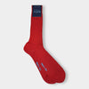 Short Deep Red Cotton Socks