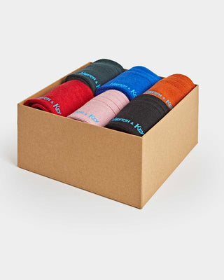 Short Heavy Wool Sport Socks - Six Pack