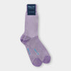 Short Lilac & White Pin Dot Cotton Socks