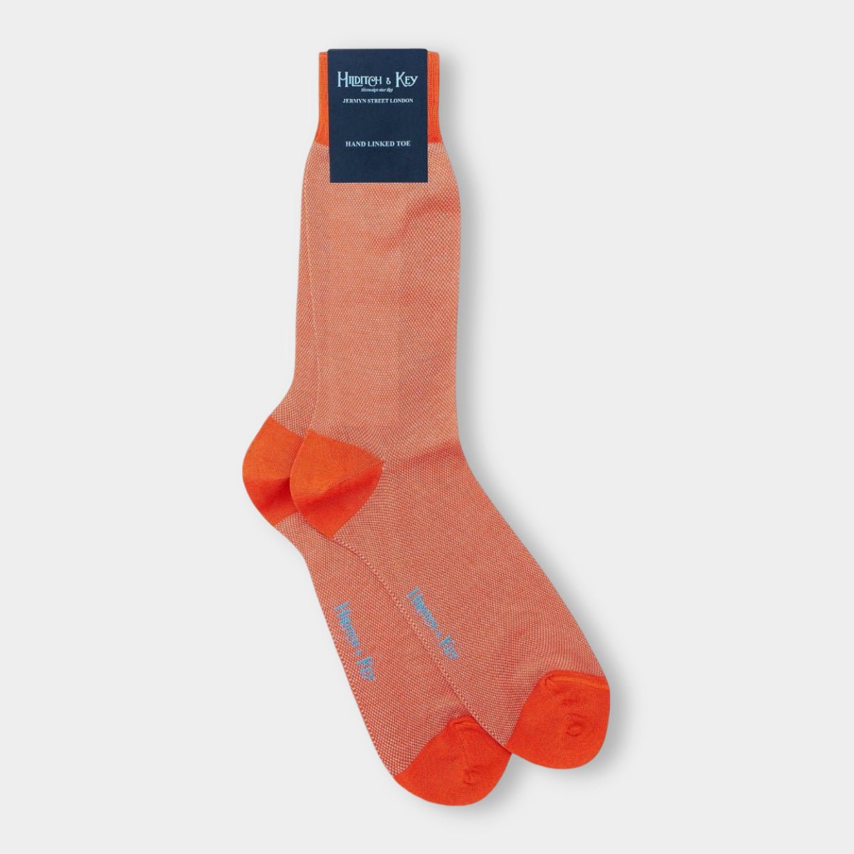 Short Orange & Pin Dot Cotton Socks