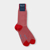 Short Red & White Pin Dot Cotton Socks