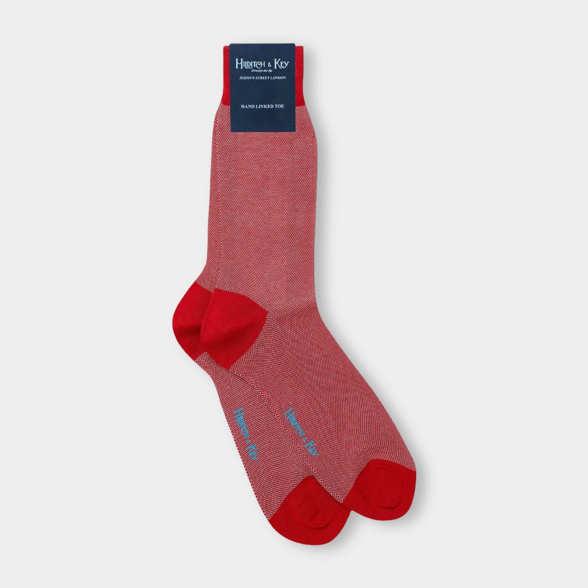 Short Red & Pin Dot Cotton Socks