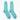 Short Turquoise & White Pin Dot Cotton Socks