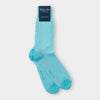 Short Turquoise & White Pin Dot Cotton Socks