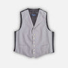 Single Breasted Light Grey Linen Waistcoat