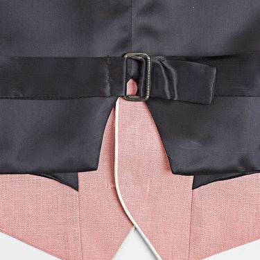 Single Breasted Light Pink Linen Waistcoat