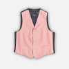 Single Breasted Light Pink Linen Waistcoat