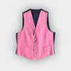Single Breasted Pink Linen Waistcoat