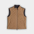 Stone Quilted Gilet With Navy Knitted Back
