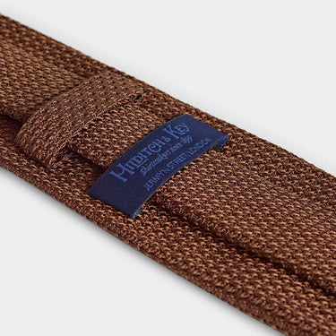 Tan Grenadine Silk Tie
