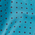 Teal & Navy Medium Spot Silk Pocket Square