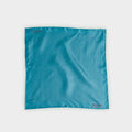 Teal & Navy Small Spot Silk Pocket Square