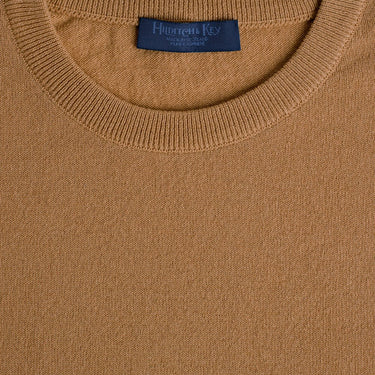 Toffee Crew Neck 100% Long Sleeve Cashmere Sweater