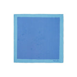Turquoise & Blue Checkerboard Silk Handkerchief