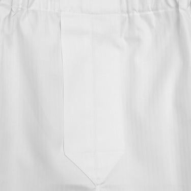 White Herringbone Cotton Boxer Shorts