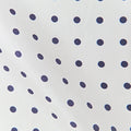 White & Navy Medium Spot Silk Pocket Square